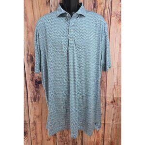 johnnie-o Mens Performance Diamond Pattern Golf Polo XL